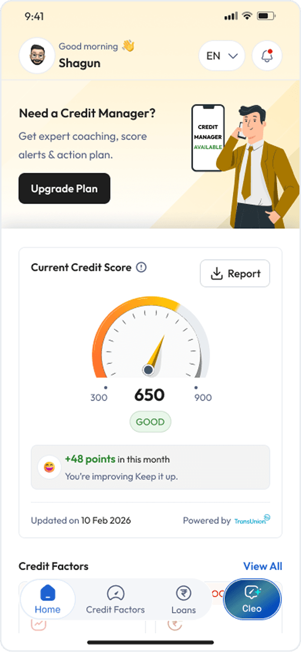 Credit Assist App Screenshot